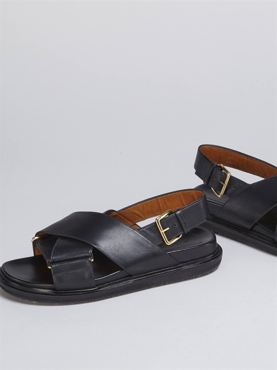 Marni Fussbett Sandaler, Black